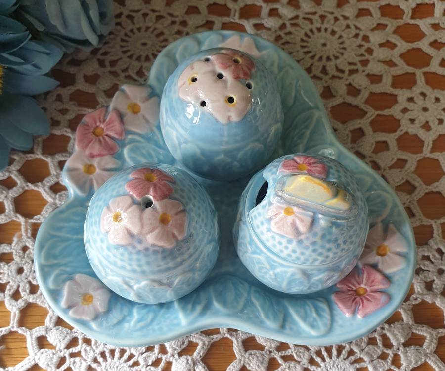 ENGLISH Vintage MELBA WARE Condiment SET