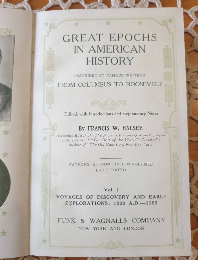 Rare Great Epochs in American History Complete 10 Vol  Francis W. Halsey |