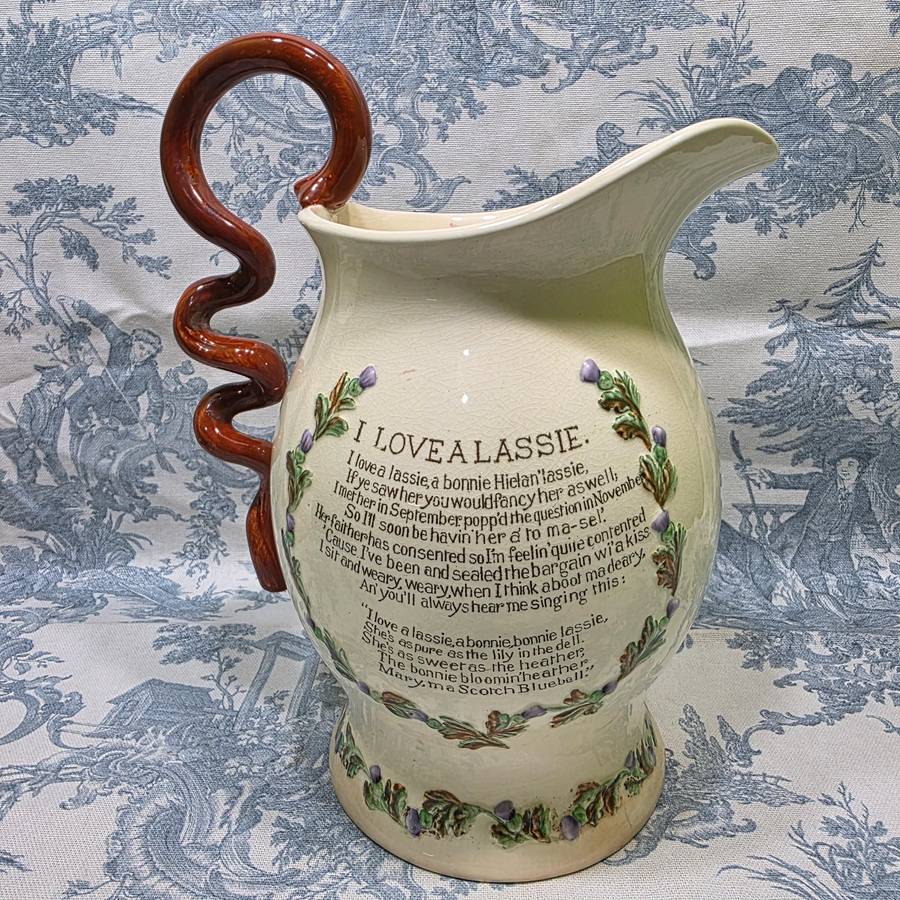 Large Crown Devon "I Love a Lassie" Jug | Approx. 25 cm High