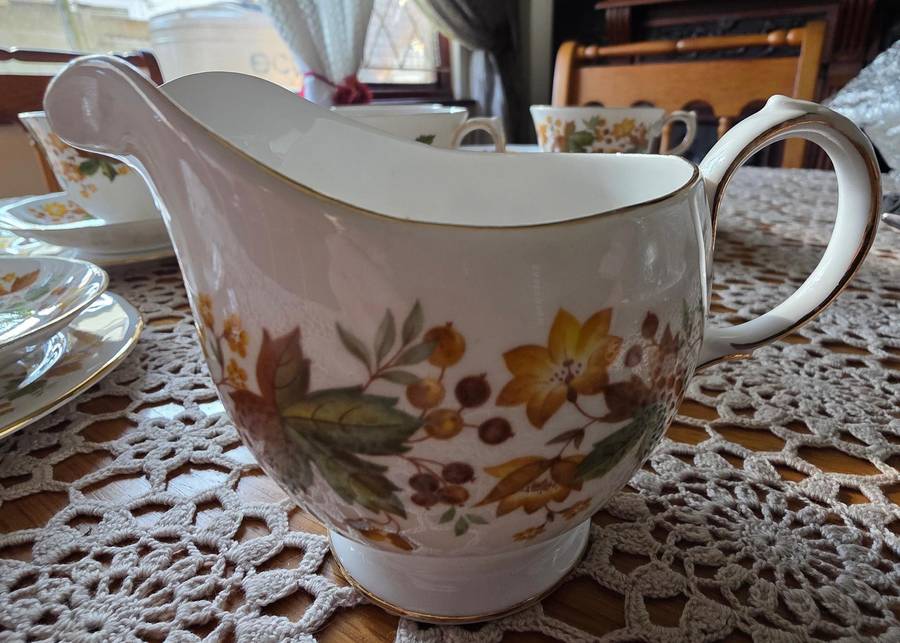 Queen Anne Bone China Tea Set | Autumn Leaves G671 Pattern |