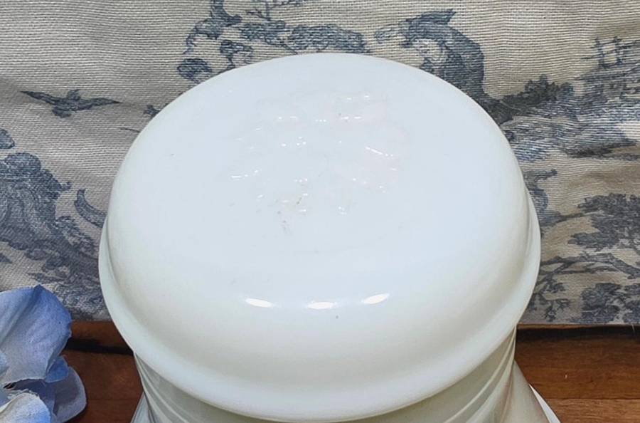 Old-School Cool | Vintage White Milk Bottle with Original Plastic Stopper