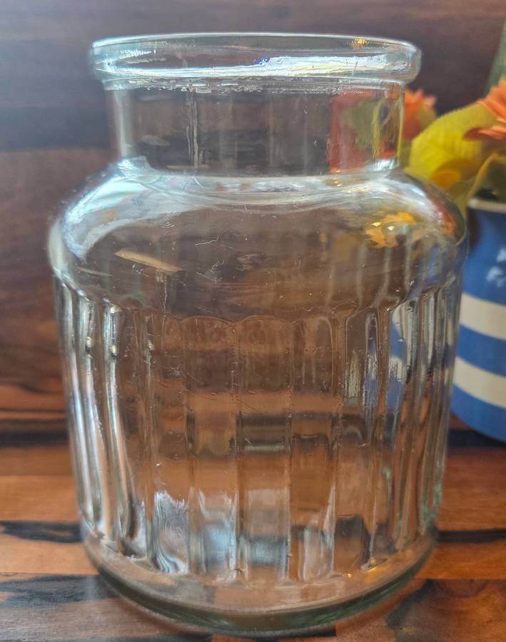 CLEAR GLASS JAR