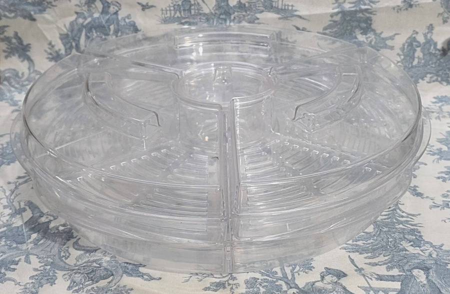 Clear Acrylic Appetizer Tray with Compartments