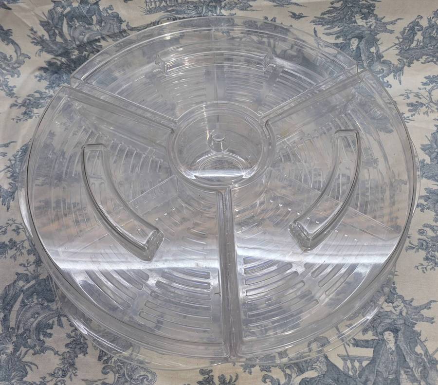 Clear Acrylic Appetizer Tray with Compartments