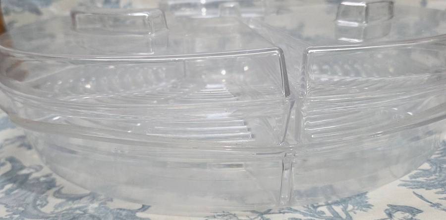 Clear Acrylic Appetizer Tray with Compartments