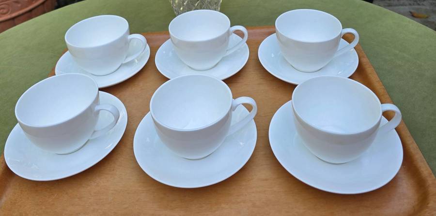 Maxwell & Williams - 350ml Cashmere Cups & Saucers Fine Bone China-Set of 6