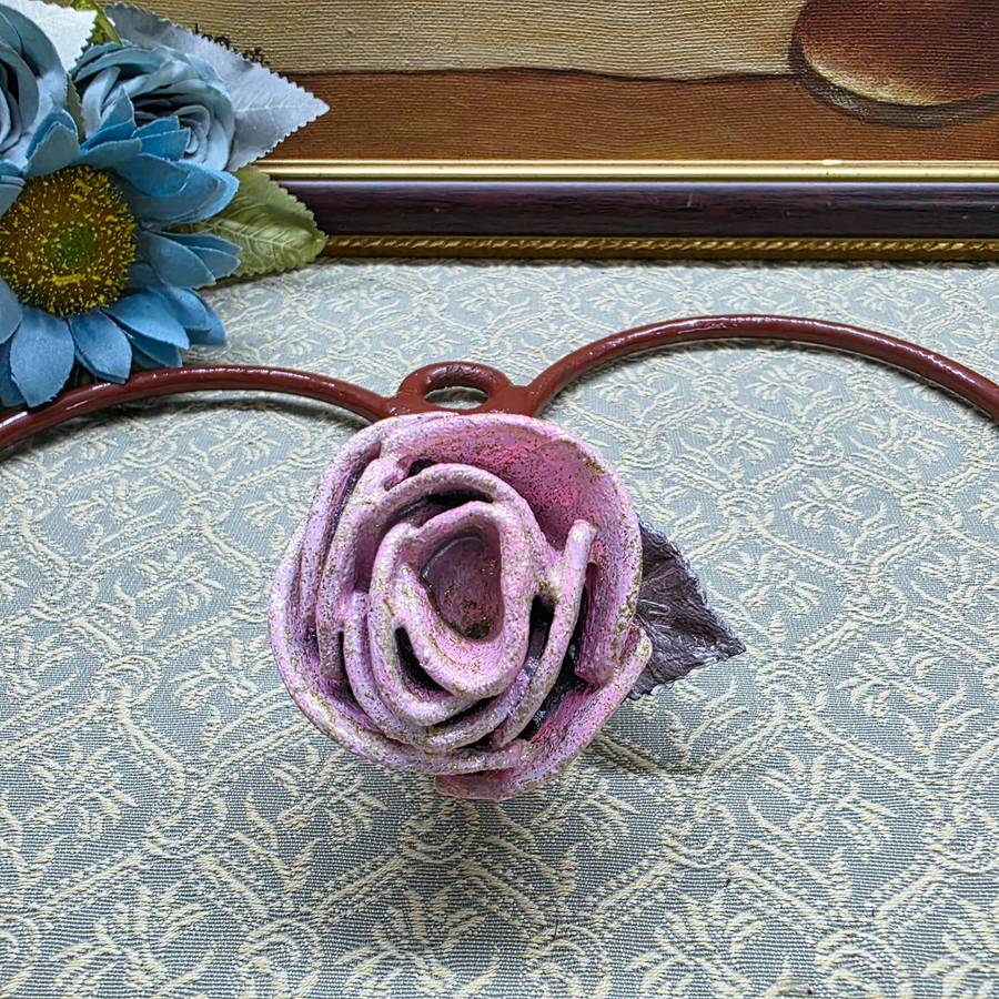Metal Heart with Rose for Your Patio