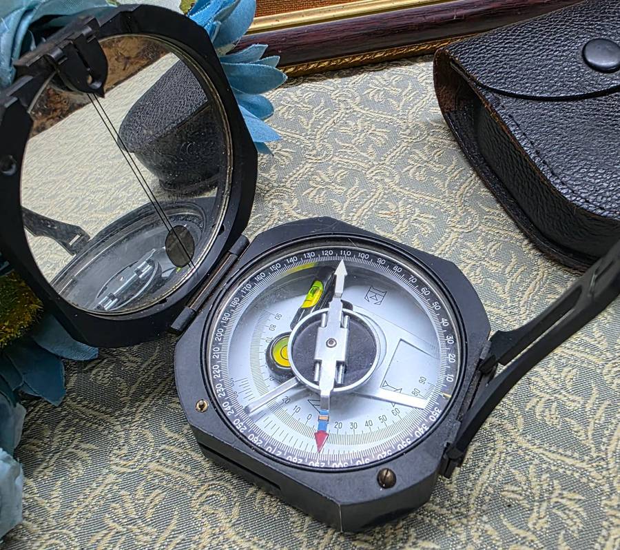 Vintage Pocket Transit Compass surveying