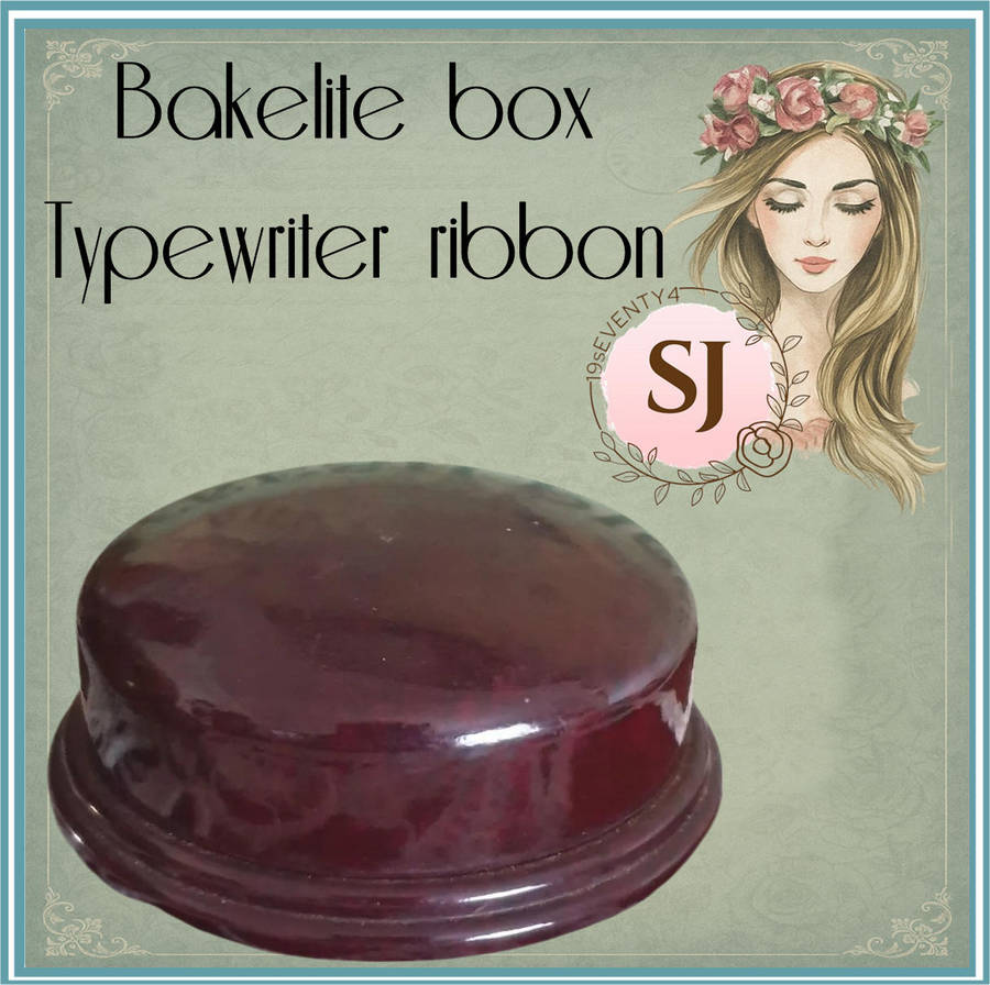 Vintage Bakelite box typewriter ribbon | 8 X 3 CM |