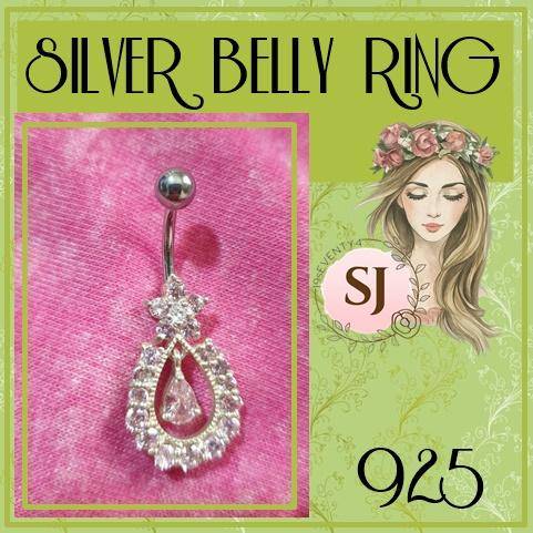 Cubic Zirconia 925 SILVER BELLY RING (NEW) | 40 |