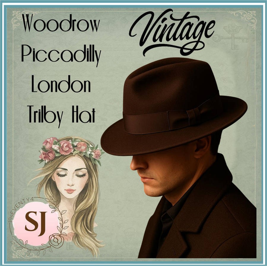 Vintage Woodrow Piccadilly London Trilby Hat