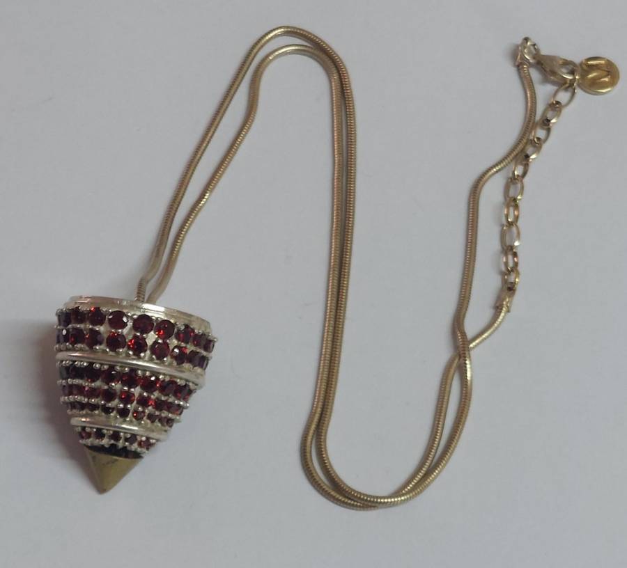 Spectacular!! Vintage Majorica sterling silver garnet necklace 29.6g Value R3500