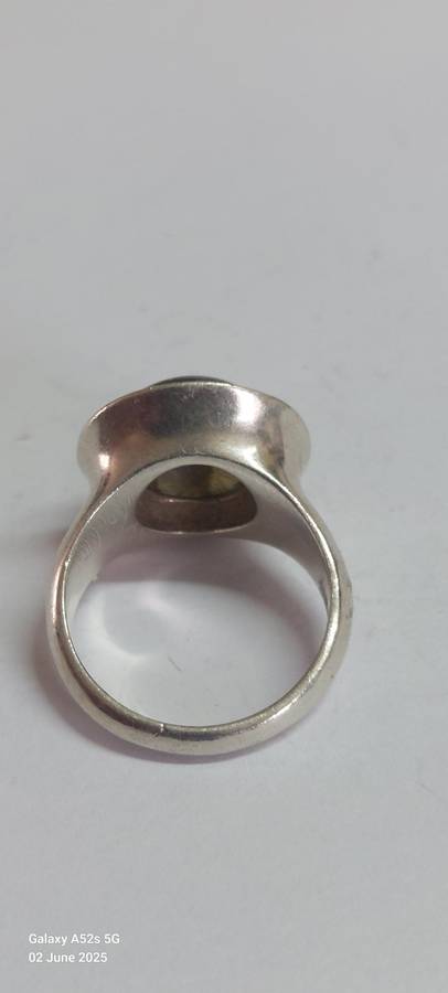 Exquisite!! Vintage sterling silver labradorite ring 10.2g