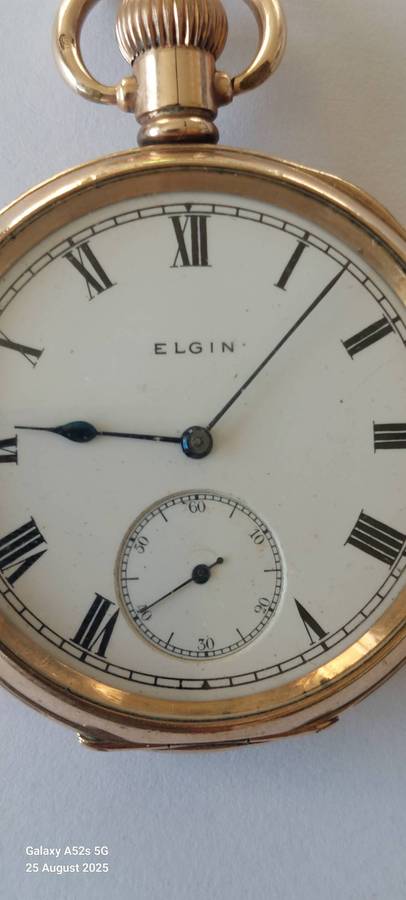 Amazing!! Heavily gold plated Elgin pocket watch Value R2500
