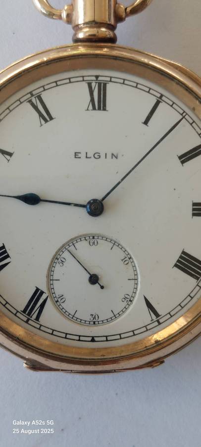Amazing!! Heavily gold plated Elgin pocket watch Value R2500