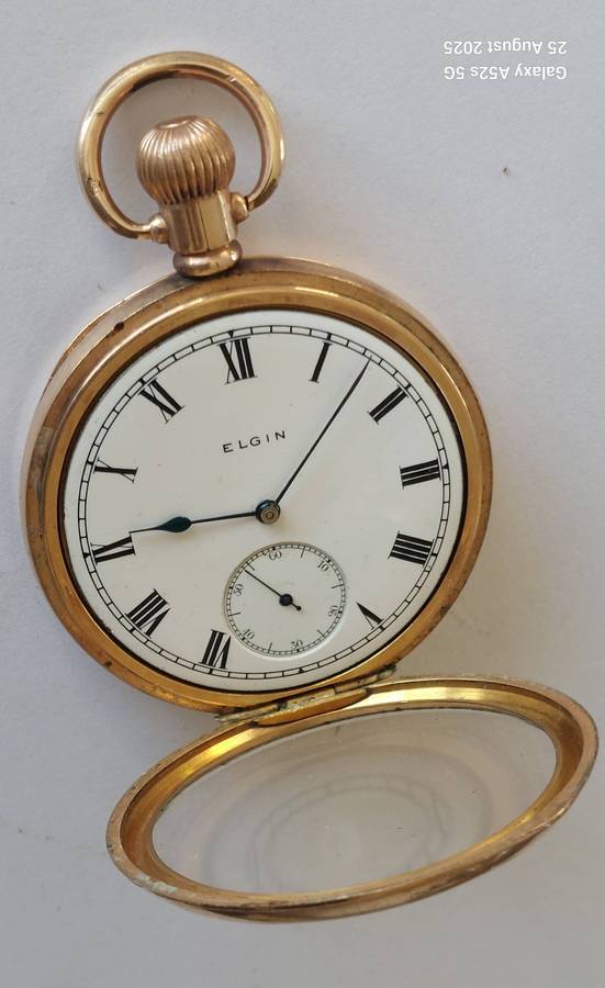 Amazing!! Heavily gold plated Elgin pocket watch Value R2500