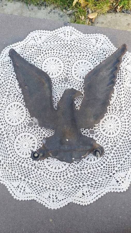 Cast Iron Figural Spread Winged Eagle plaque