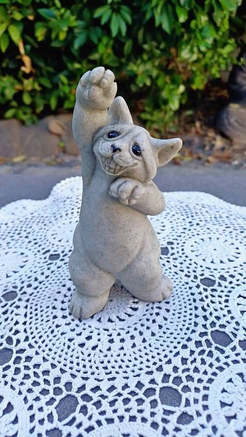 Quarry Critters Caz the Cat Stone Figurine by Second Nature Design