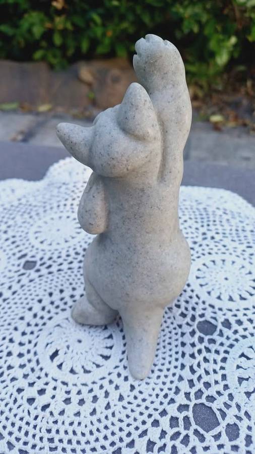 Quarry Critters Caz the Cat Stone Figurine by Second Nature Design