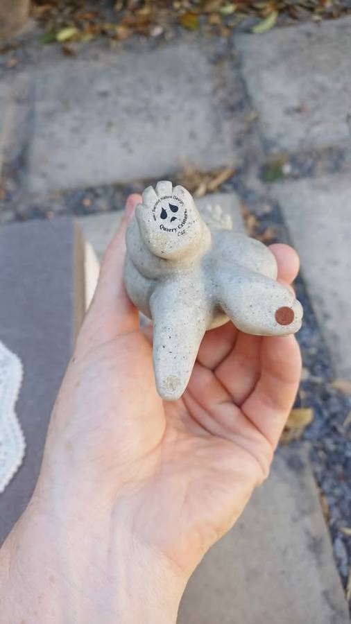 Quarry Critters Caz the Cat Stone Figurine by Second Nature Design