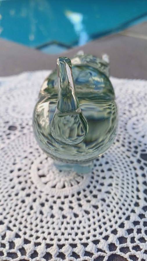 Quirky glass warthog - Marked Halliburton