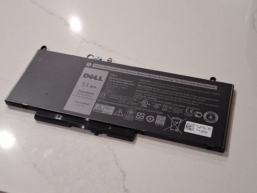 Dell 51Wh 3-Cell Li-Polymer Battery G6M10 7.4V - for Dell Latitude E5250 E5450 E5550 Series