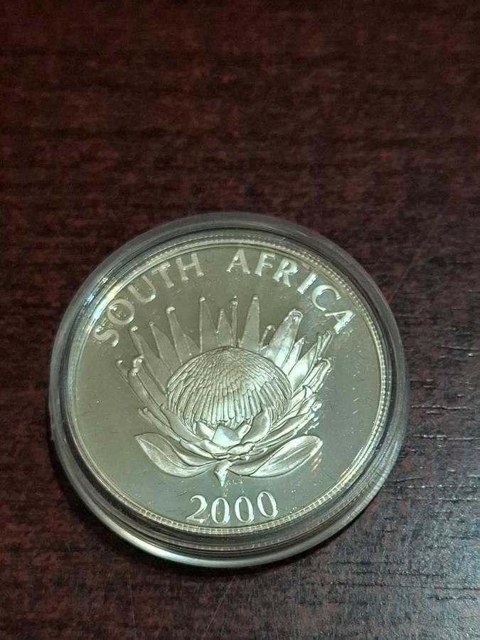 South Africa 2000 Wine Barrels 1 Rand Silver Coin,Proof