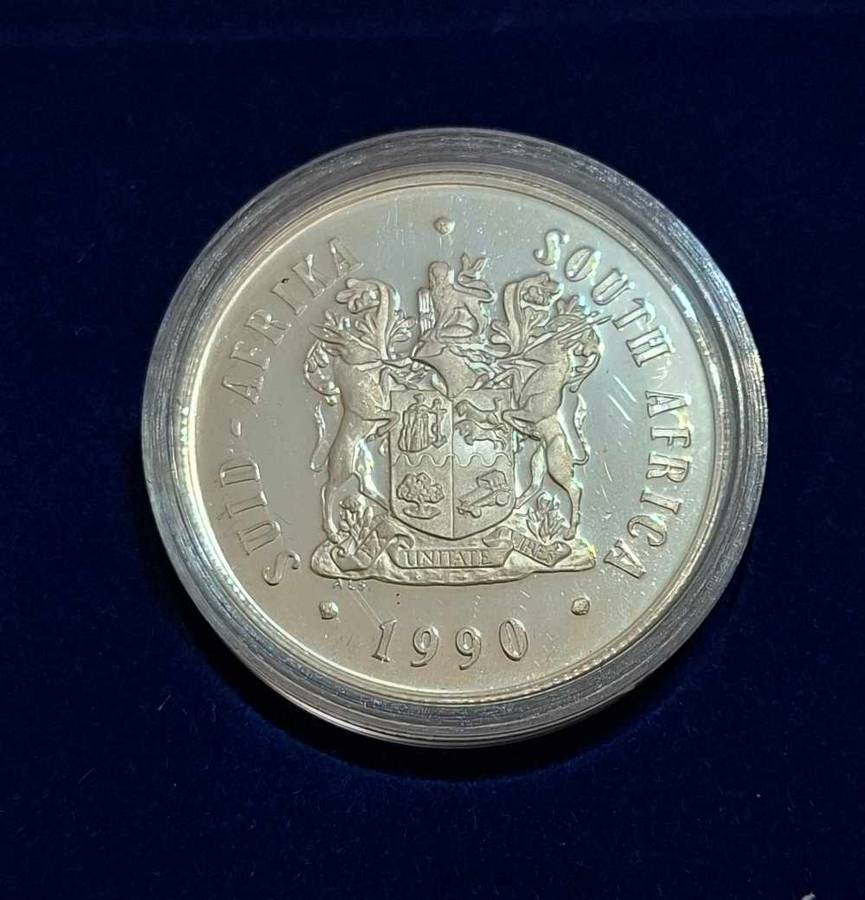 SOUTH AFRICA SILVER 1 RAND 1990