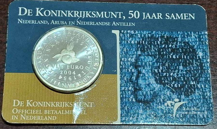 2004 5 Euro coin, commemorating 50 years of the Statute of the Kingdom