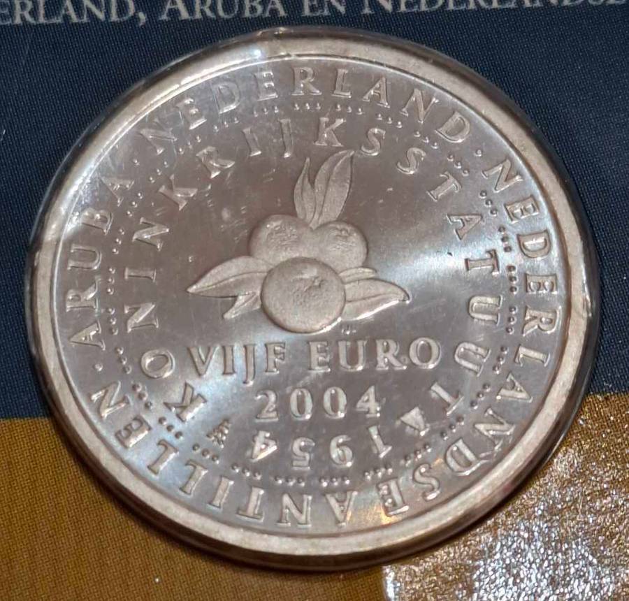2004 5 Euro coin, commemorating 50 years of the Statute of the Kingdom