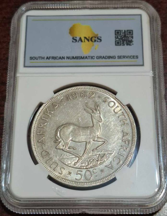 1963 South African 50-cent coin