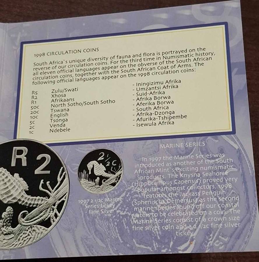 1998 South African coin set