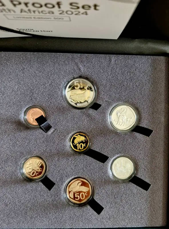 2024 South African Gold Proof Set 1/10oz gold BEE