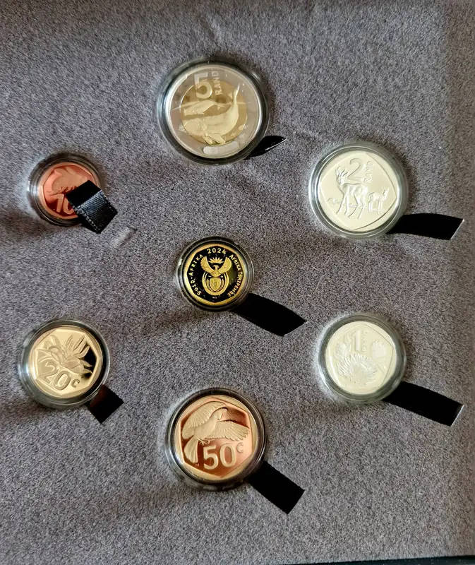 2024 South African Gold Proof Set 1/10oz gold BEE