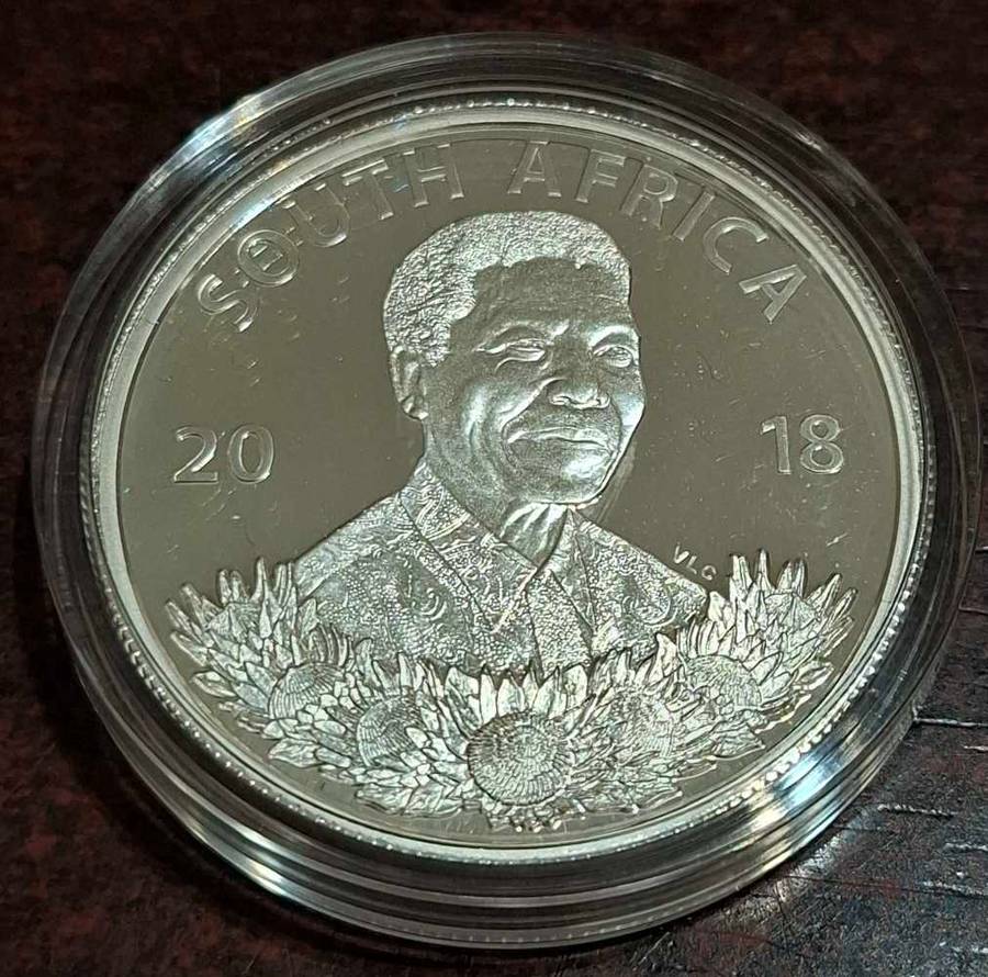 2018 Sterling Silver Proof R1 Life of a Legend Protea