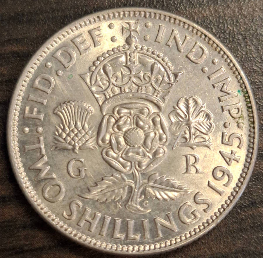 1945 Great Britain 2 Shilling