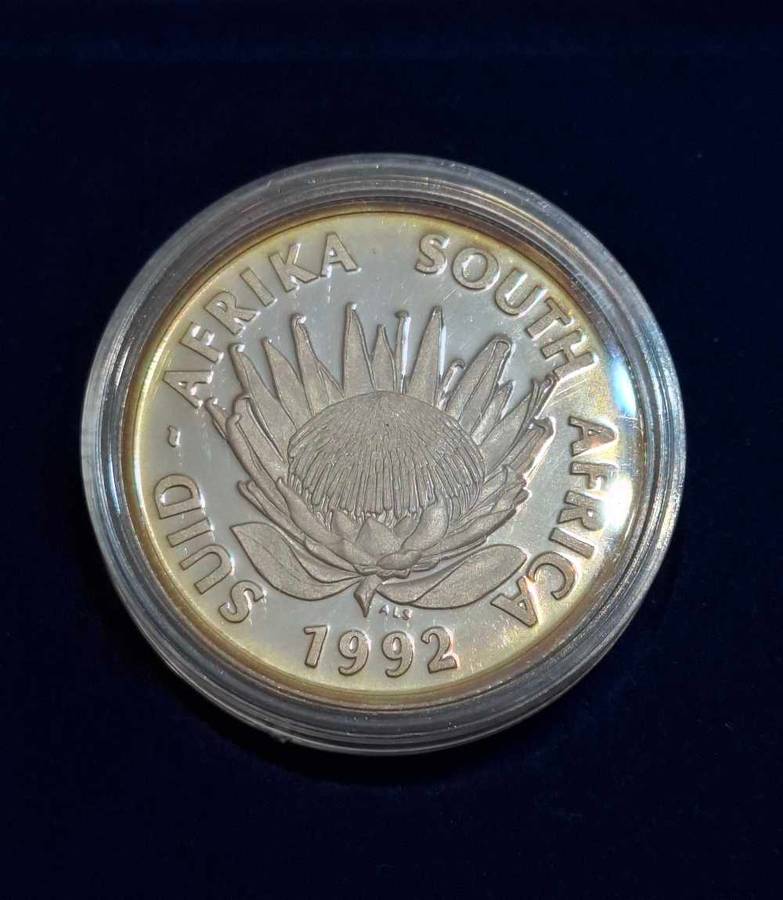 1992 Silver Proof Protea One Rand