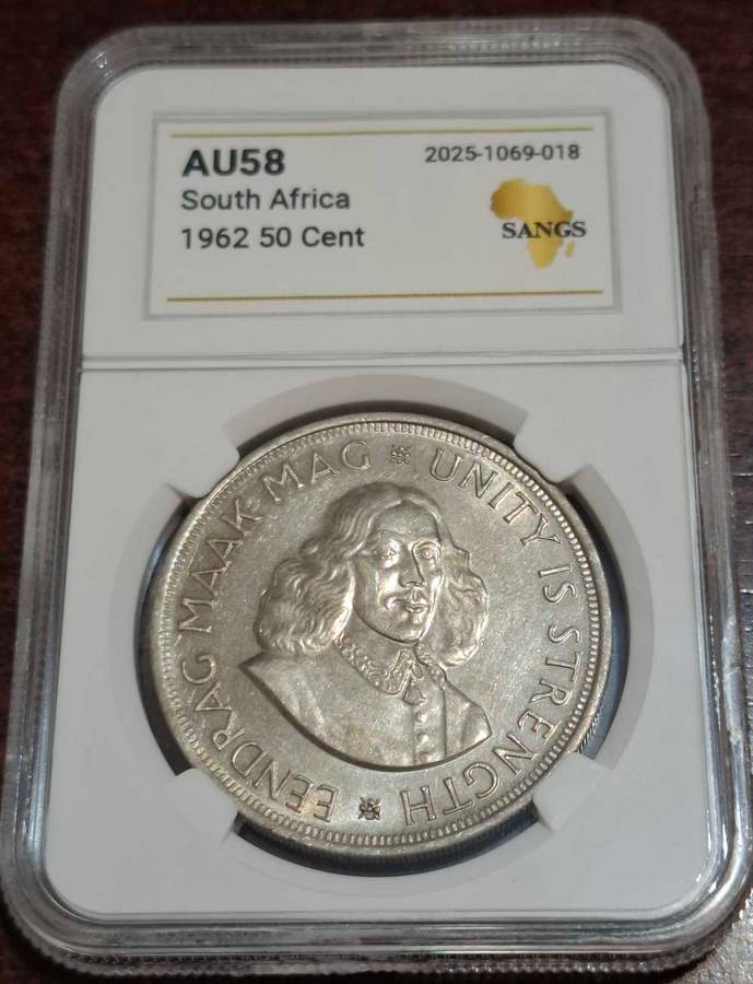 1963 South African 50-cent coin