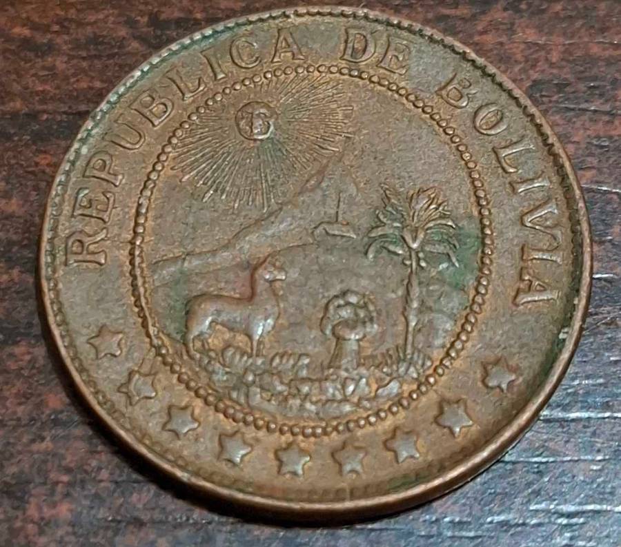 1942 50 Centavos coin from Bolivia