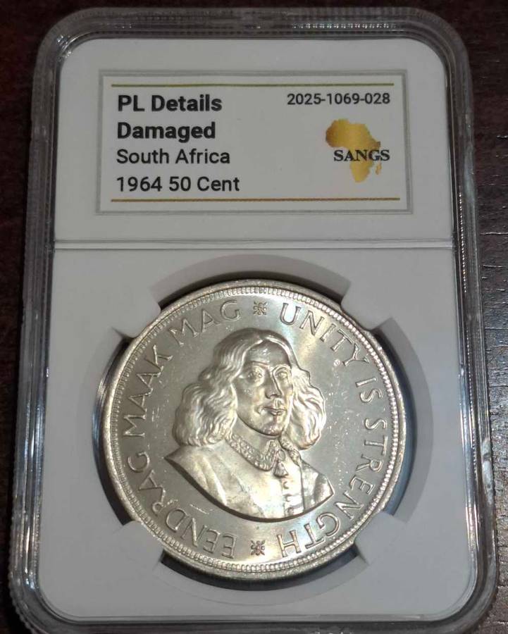 1964 South Africa 50 Cent coin