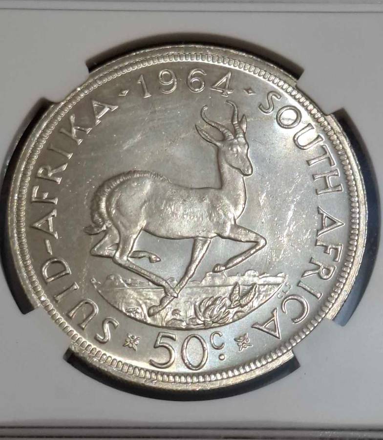 1964 South Africa 50 Cent coin