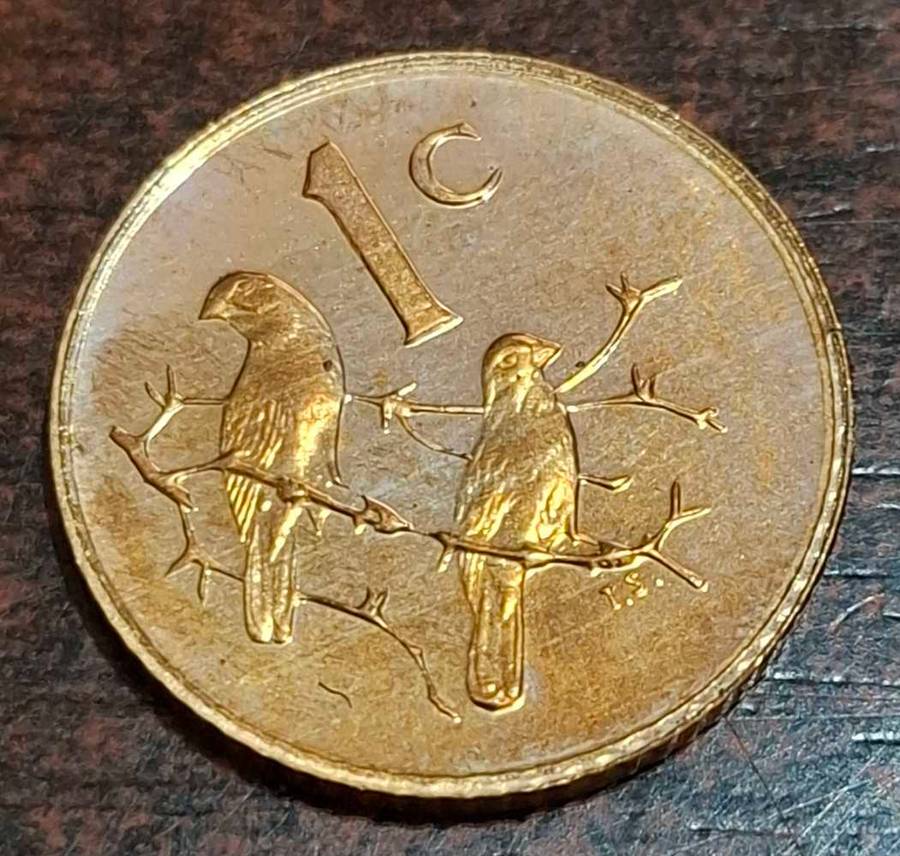 1980 South African 1 cent coin