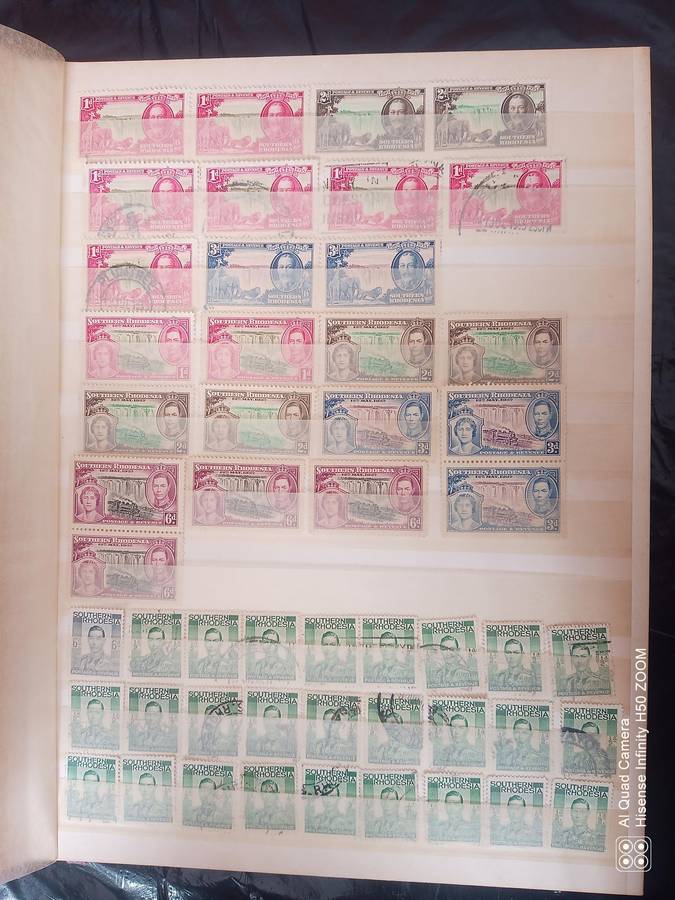 Rhodesia, Nyasaland & Zimbabwe in 2 x 8 pages stock books