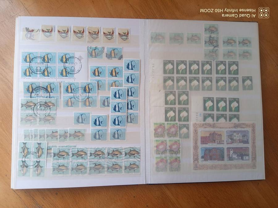 RSA - Large selection in 16 page Stock book 1/2  Mini sheets, control blocks and more.