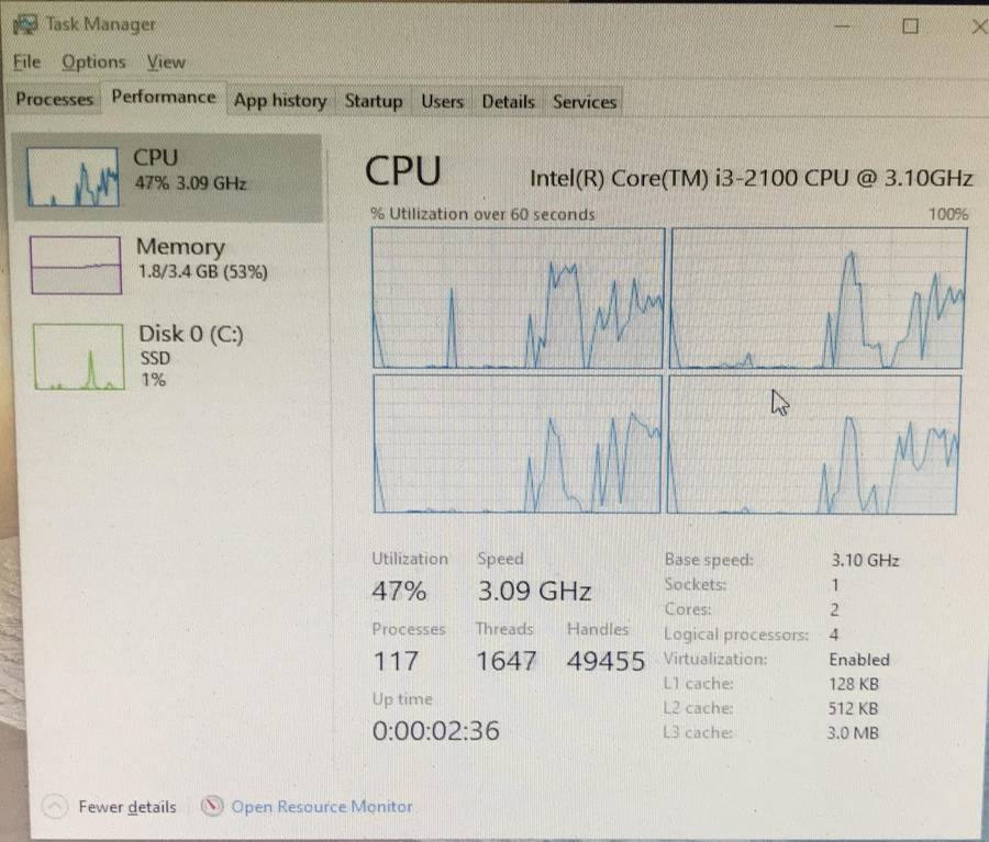 Intel DH61WW Motherboard And CPU