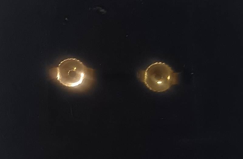 9KT GOLD AND DIAMOND EARRINGS 9X12MM 1.5G