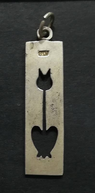 STERLING SILVER *CAT* PENDANT 10X35MM