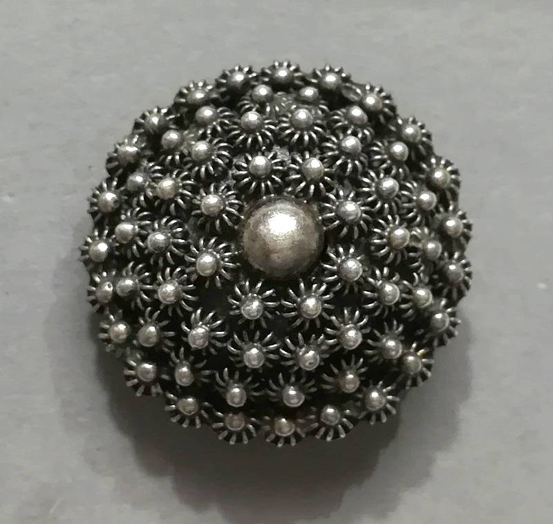 STERLING SILVER HECHOEN MEXICO BROOCH  28MM 9.8 GRAMS