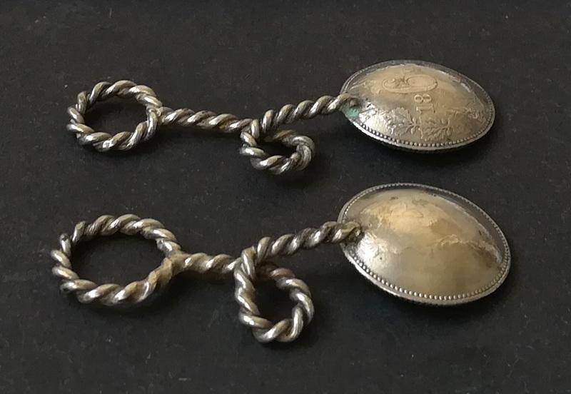 ZAR 1897 6 PENCE-PAIR SALT/MUSTARD SPOONS 50MM