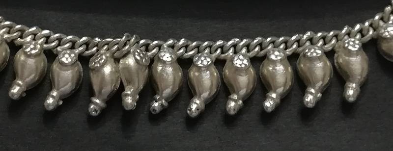 INDIAN SILVER BRACELET 170X12MM 14 GRAMS